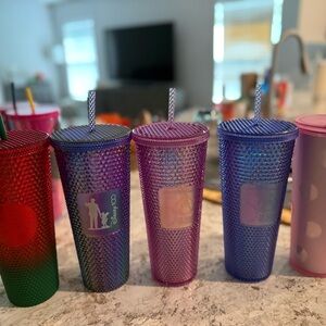 Disney Colorful Textured Tumblers - Red, Green, Purple, Blue